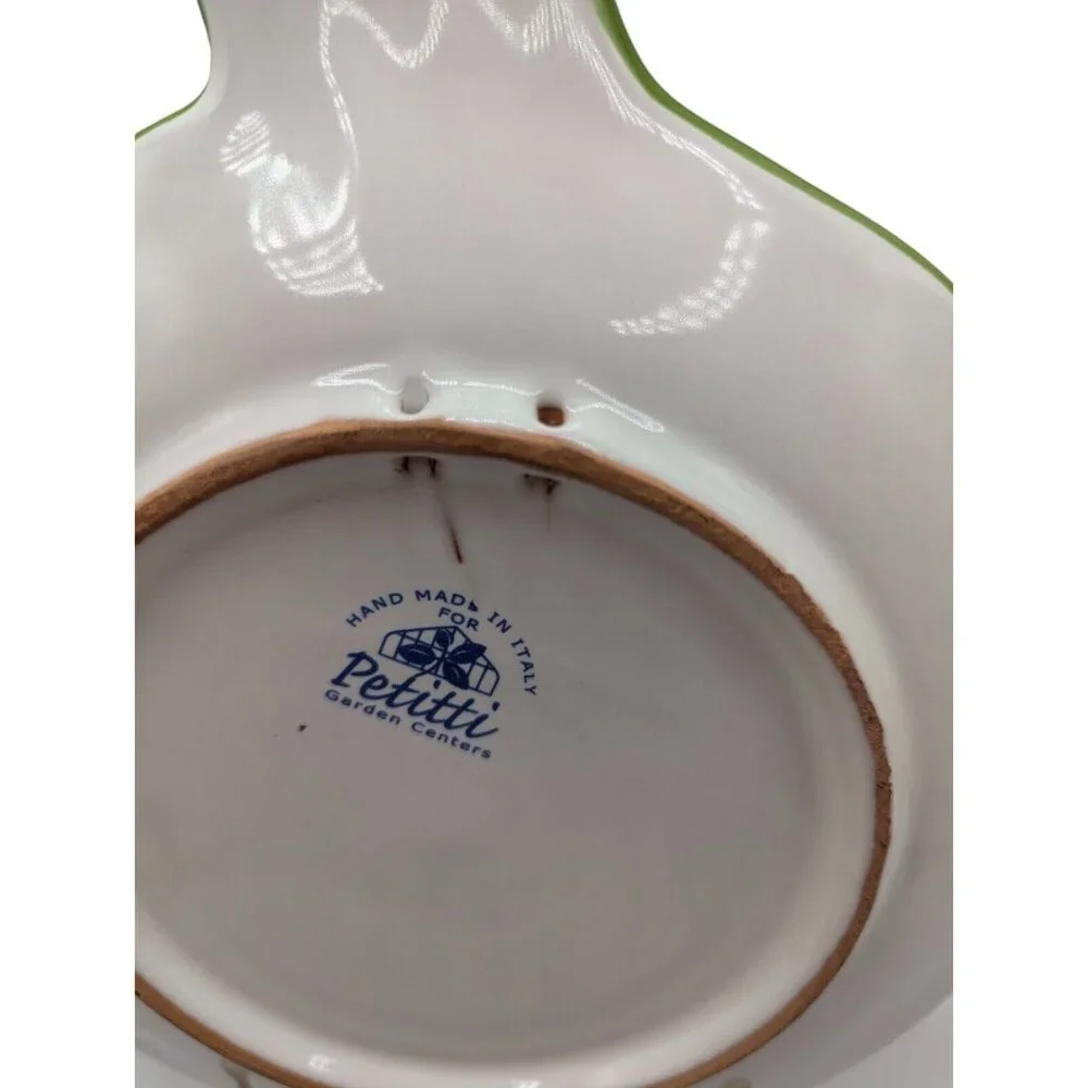 Vintage Fish Plate Ceramic- Hand Made in Italy for Petitti Garden Centers Yellow